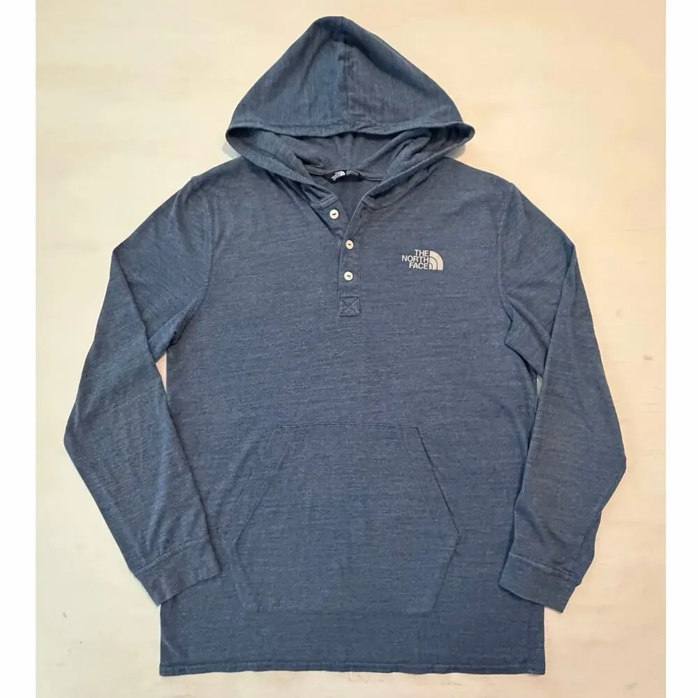 The North Face Lightweight Hooded Henley Mens Size L Pocket Layer Casual Outdoor